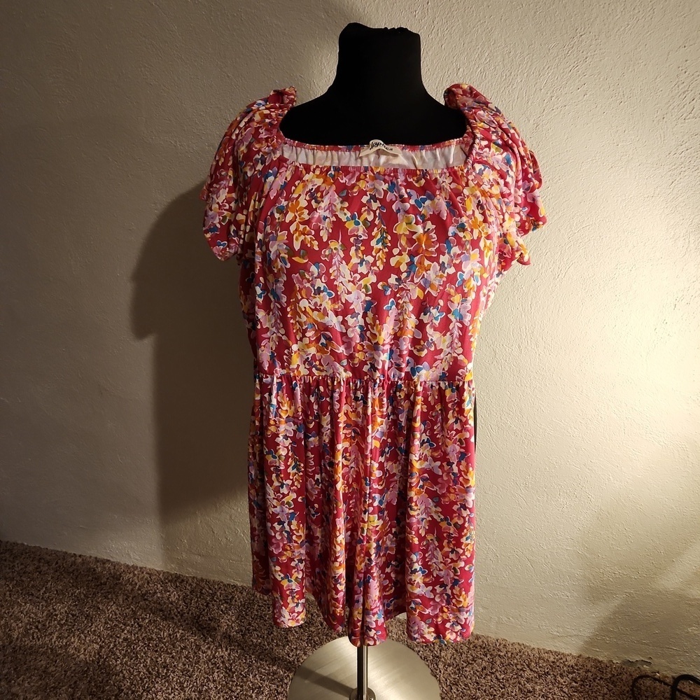 Haptics Multicolor Floral Romper Women's 3X